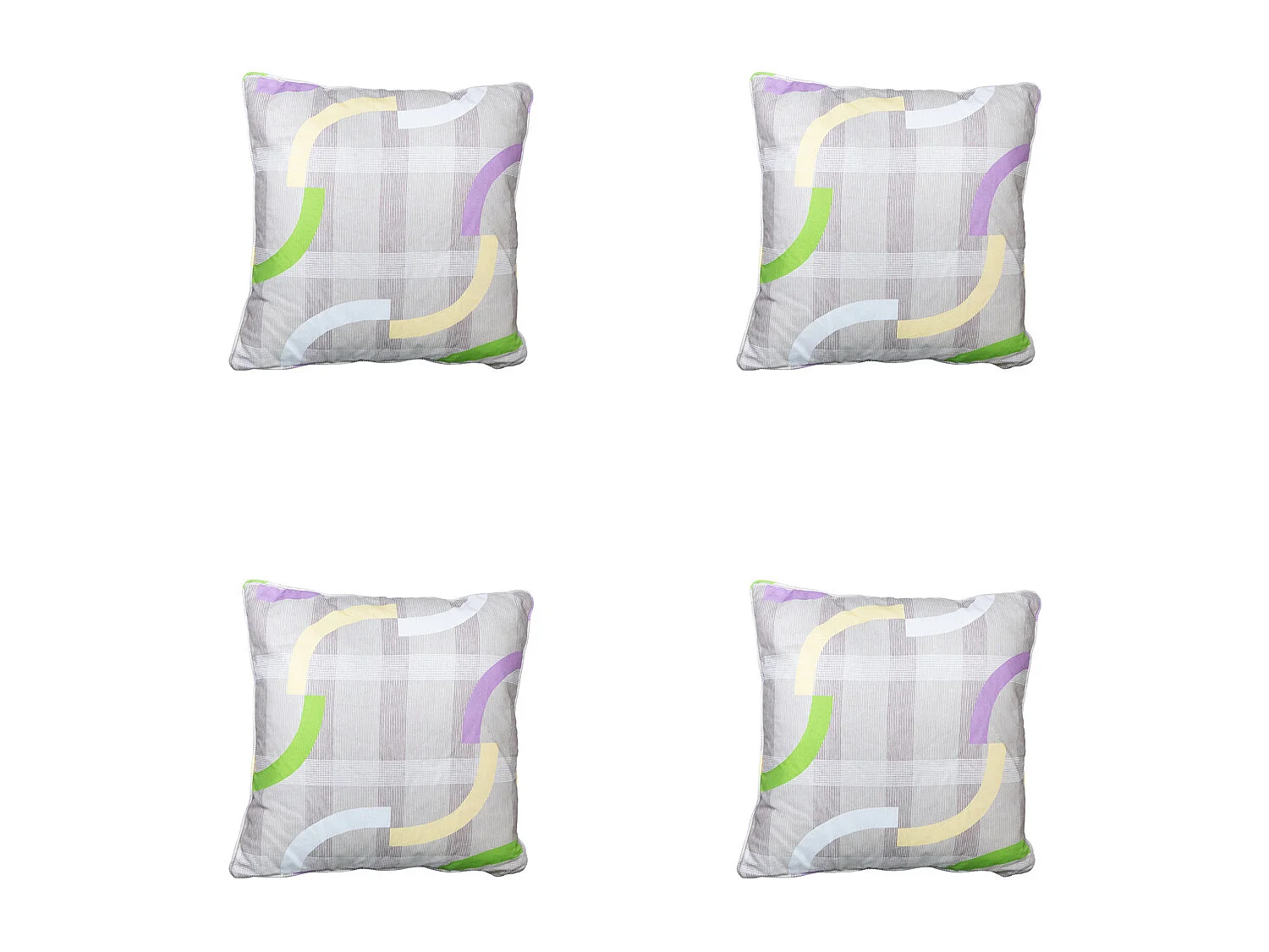 Coussin décoratif Tess violet - Env. 50x50 cm - Lot de 4