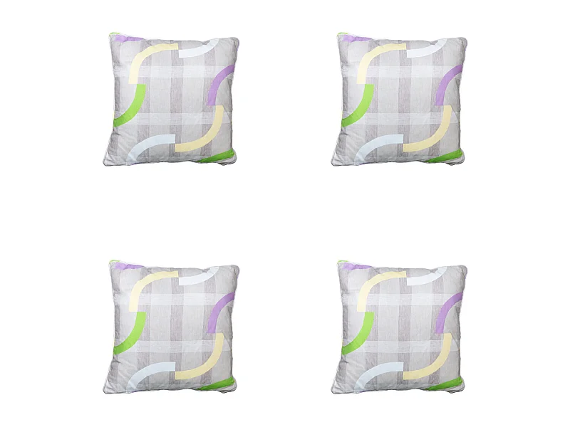 Coussin décoratif Tess violet - Env. 50x50 cm - Lot de 4