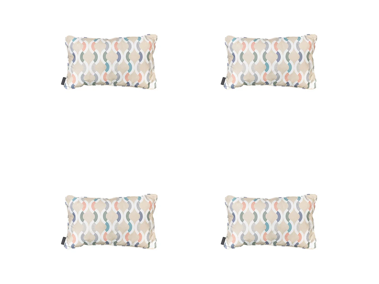 Coussin décoratif Trivia naturel - Env. 30x50 cm - Lot de 4