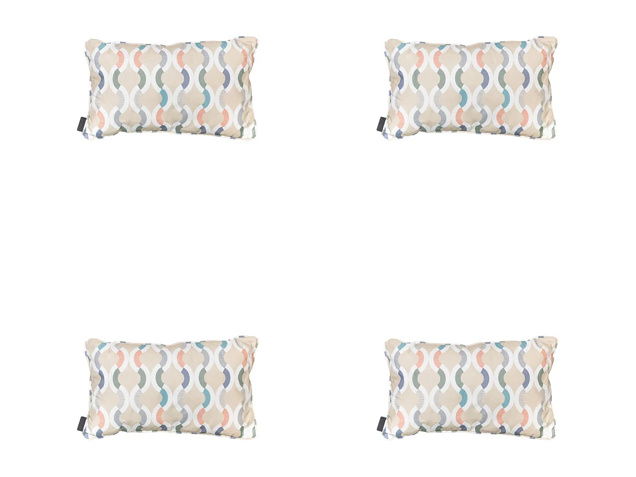 Coussin décoratif Trivia naturel - Env. 30x50 cm - Lot de 4