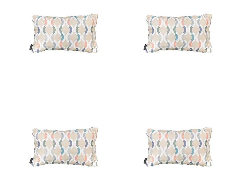 Coussin décoratif Trivia naturel - Env. 30x50 cm - Lot de 4