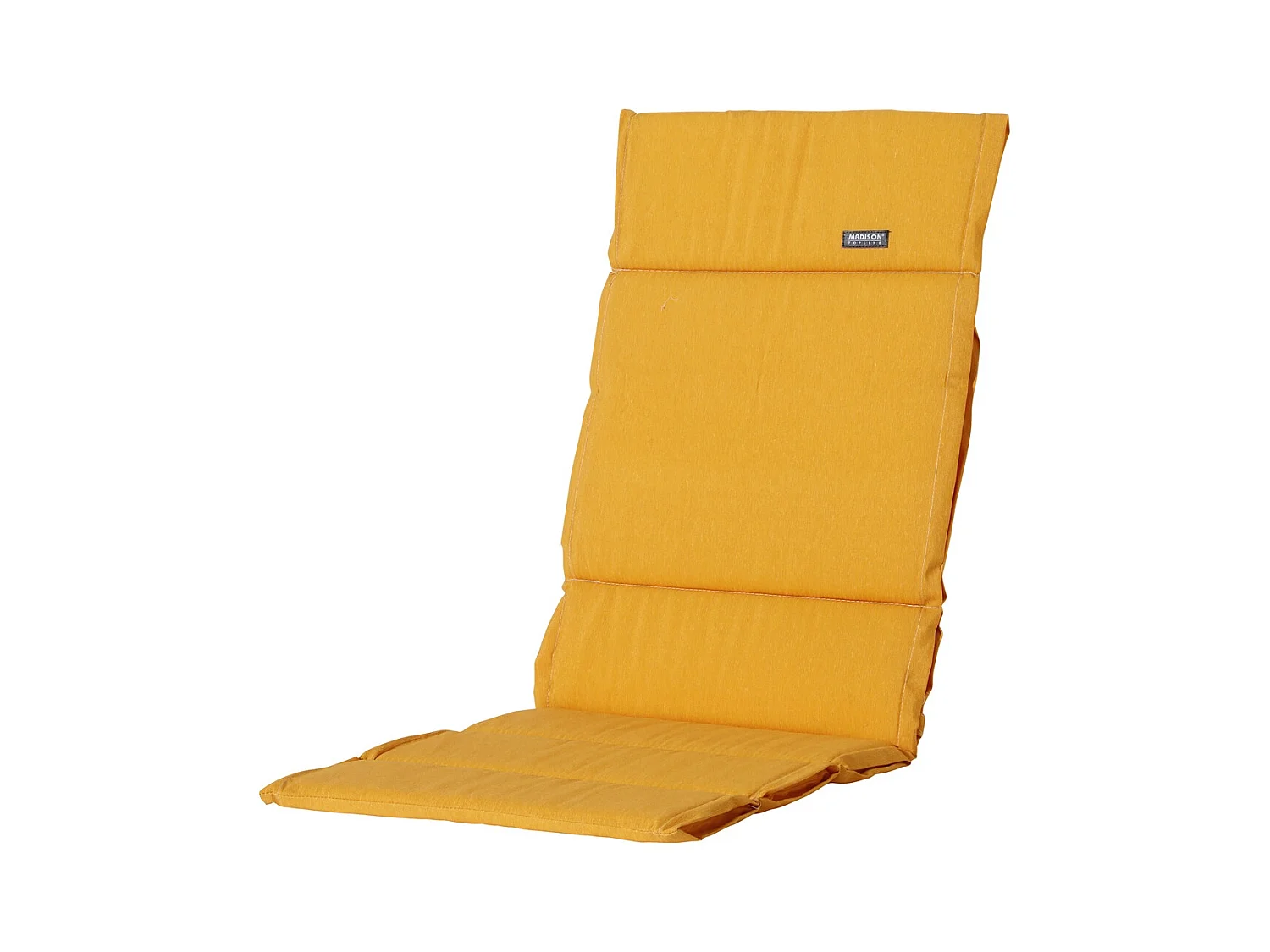 Coussin de jardin Fiber Deluxe Panama doré brillant - Env. 125 x 50 cm - Lot de 4