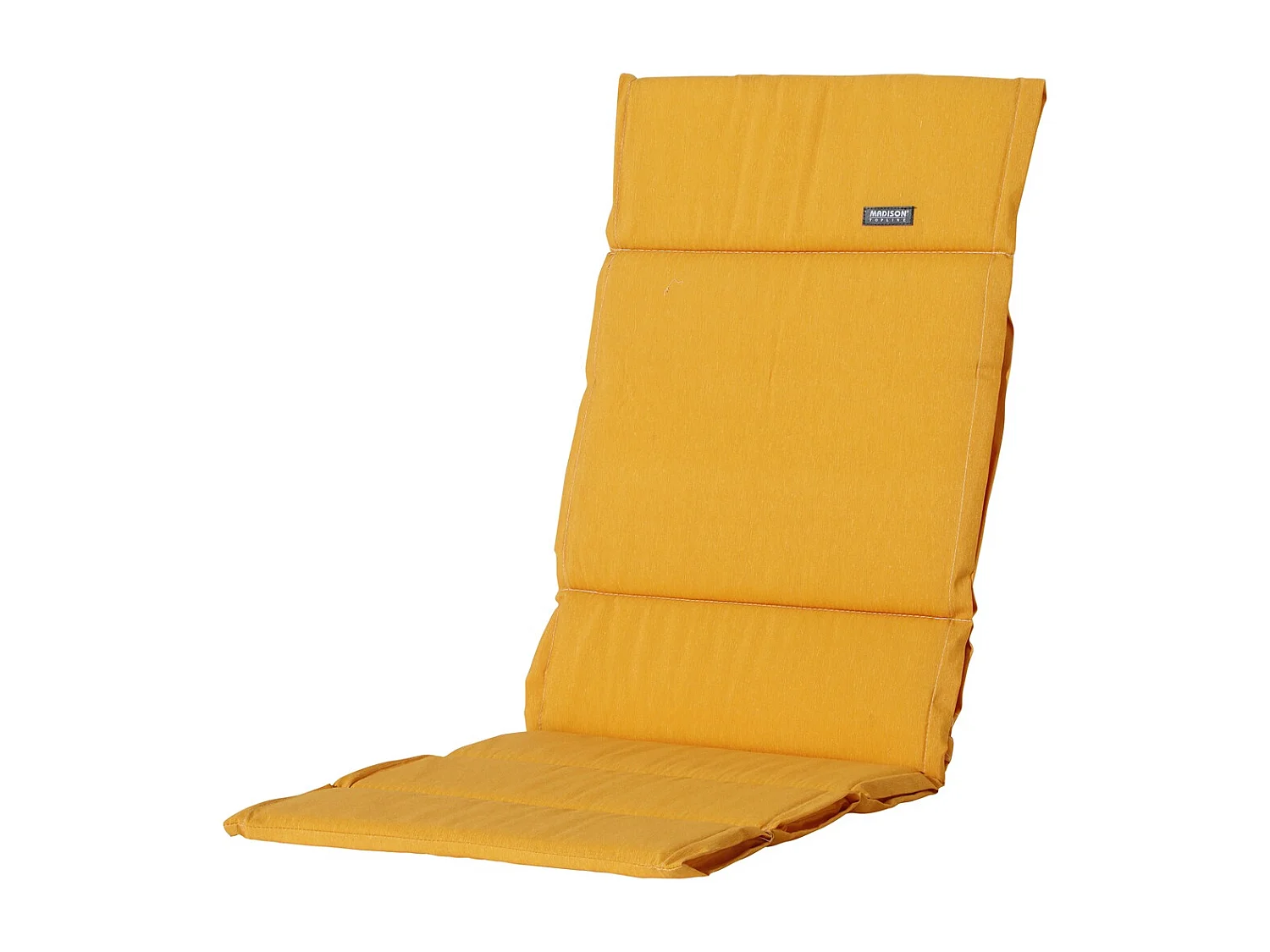 Coussin de jardin Fiber Deluxe Panama doré brillant - Env. 125 x 50 cm - Lot de 4