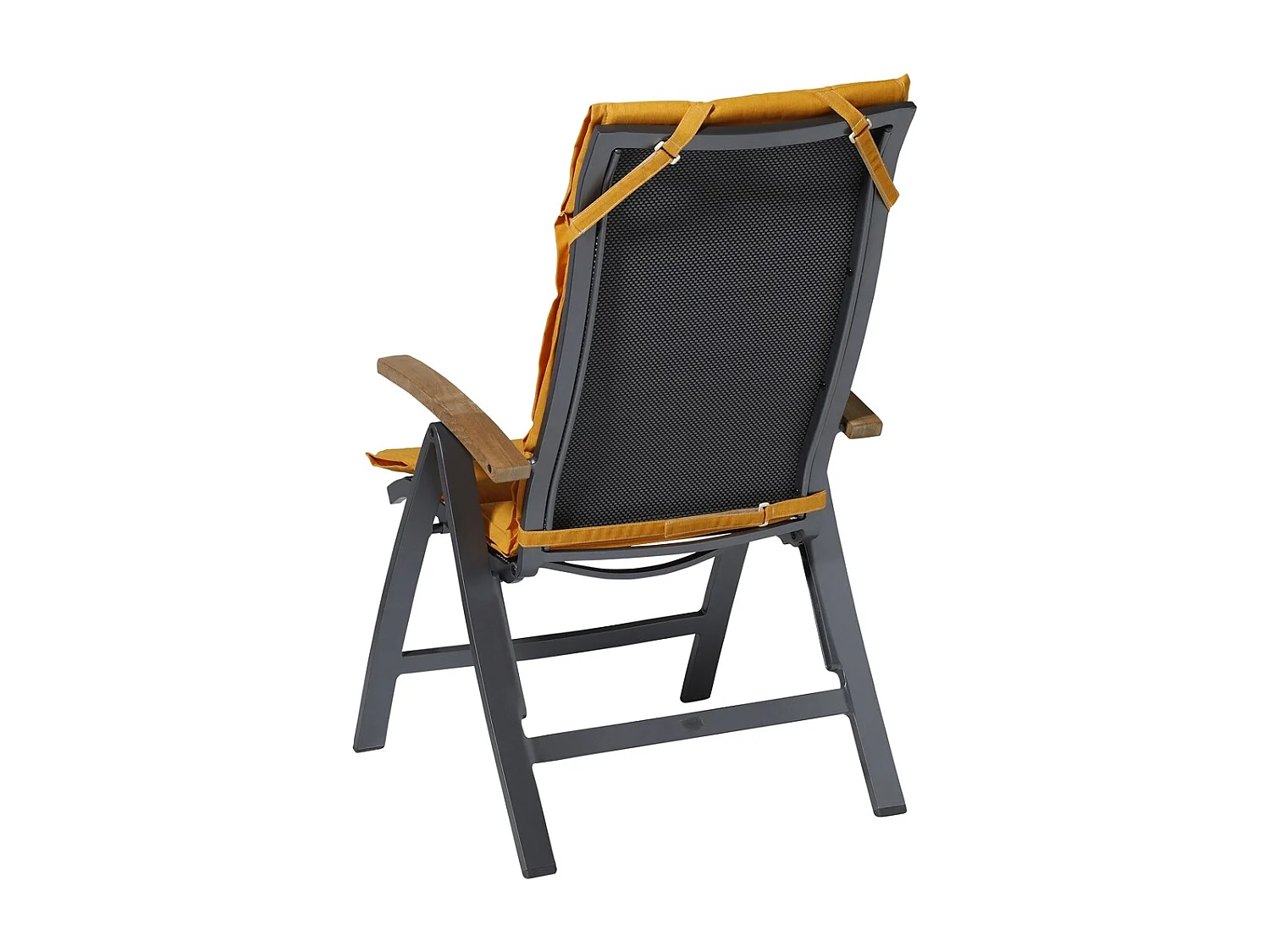 Coussin de jardin Fiber Deluxe Panama doré brillant - Env. 125 x 50 cm - Lot de 4