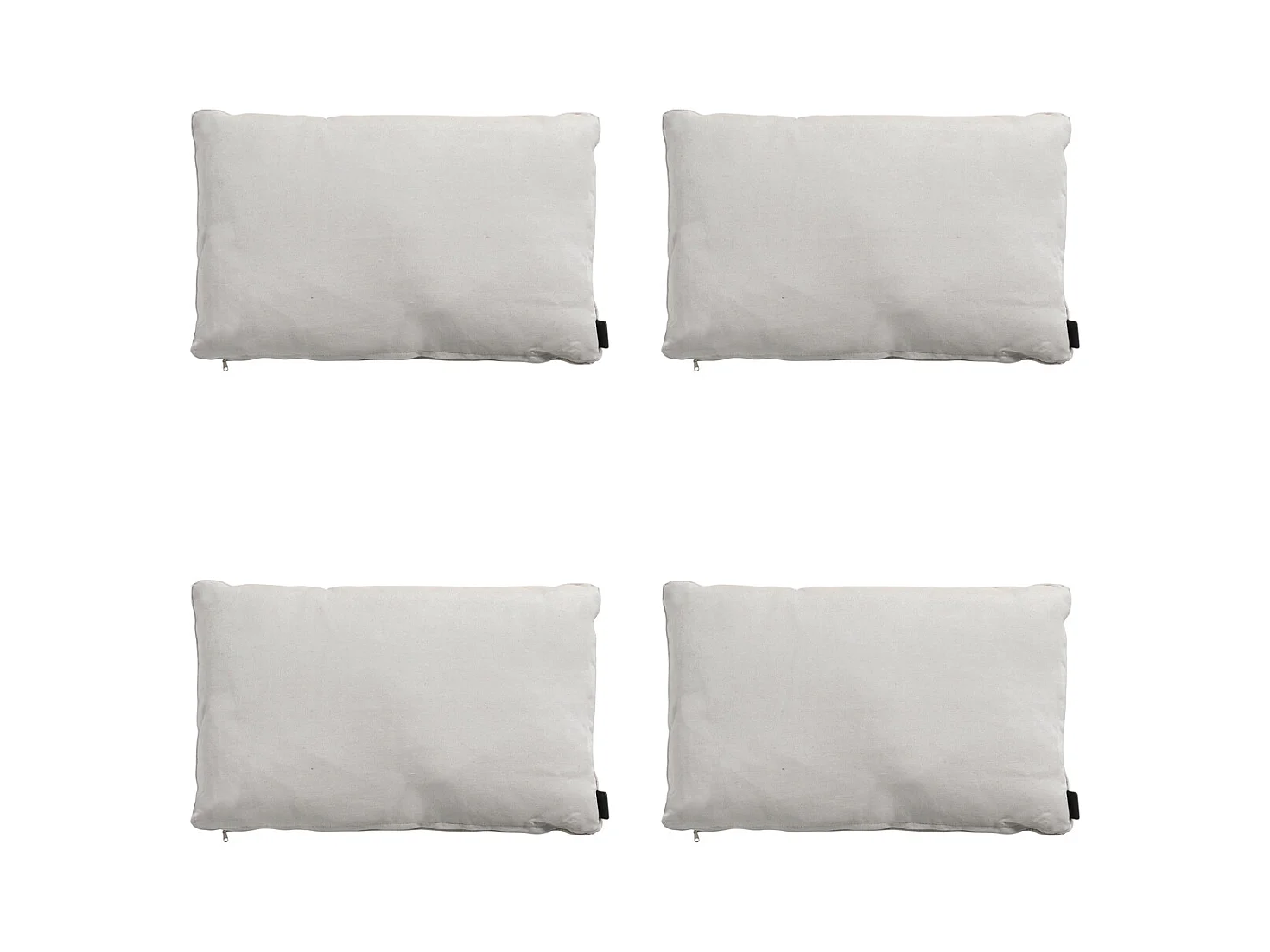 Coussin décoratif en lin Panama - Environ 40x60 cm - Lot de 4