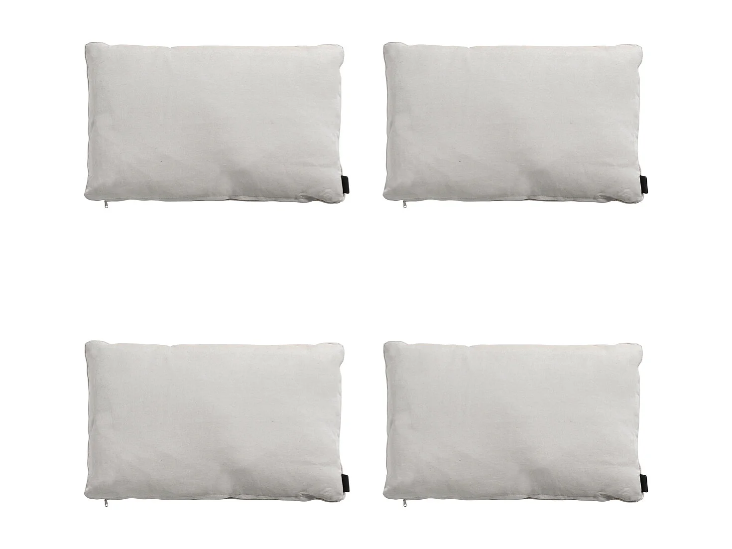 Coussin décoratif en lin Panama - Environ 40x60 cm - Lot de 4