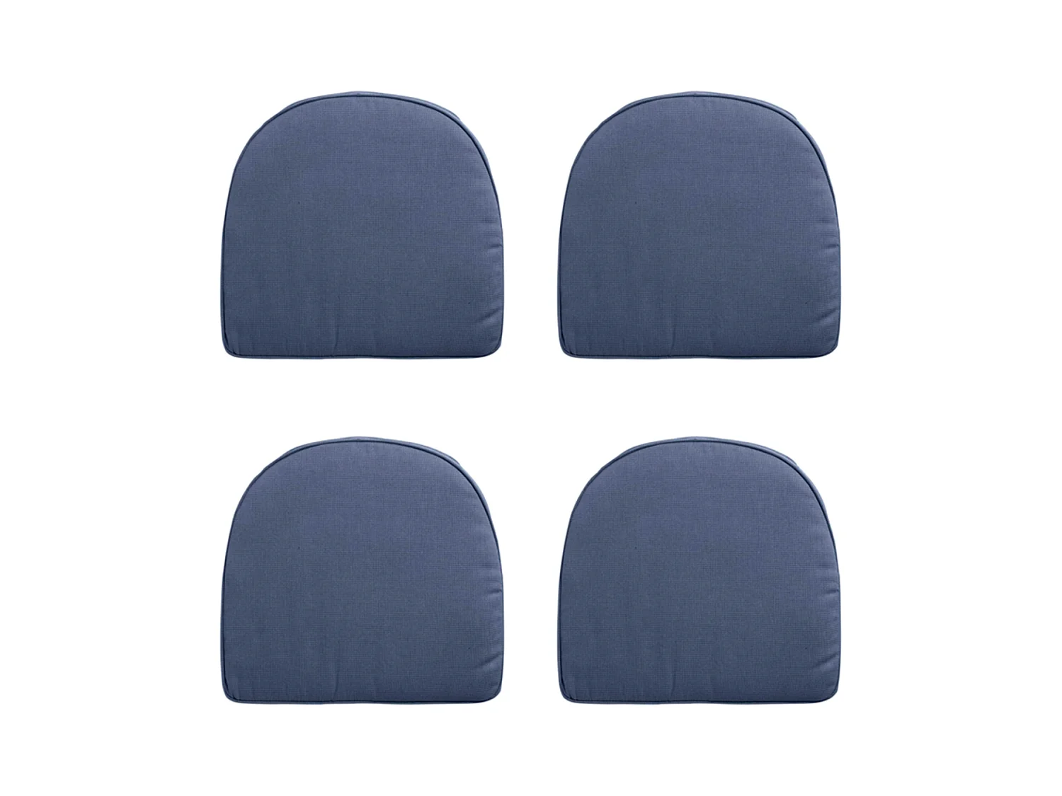 Coussin d'assise en osier York Panama bleu saphir - Dimensions approximatives : 48 x 48 cm - Lot de 4