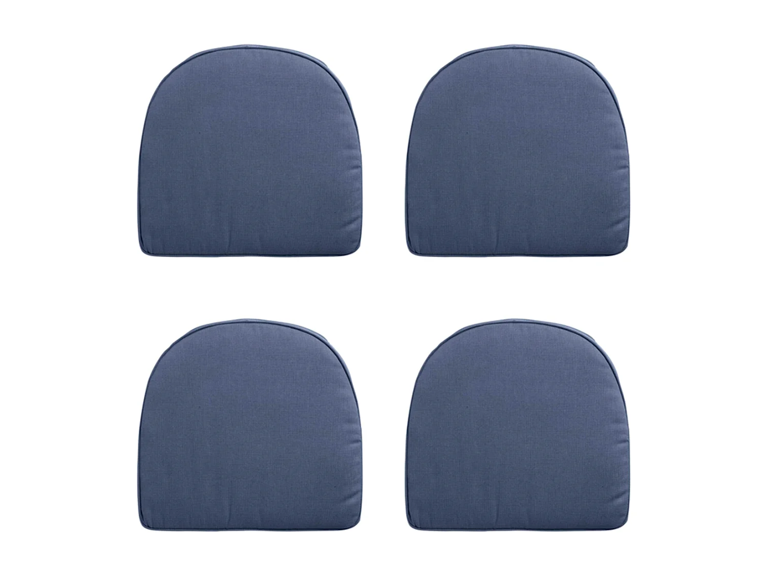 Coussin d'assise en osier York Panama bleu saphir - Dimensions approximatives : 48 x 48 cm - Lot de 4