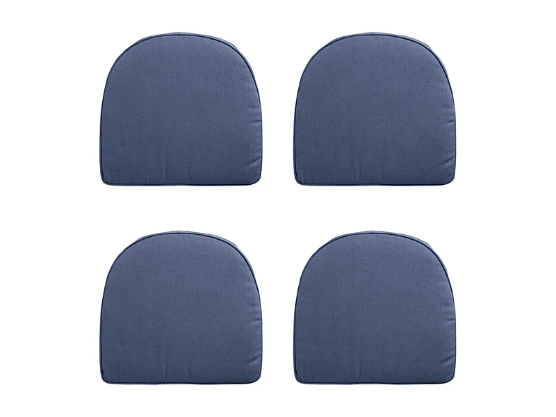 Coussin d'assise en osier York Panama bleu saphir - Dimensions approximatives : 48 x 48 cm - Lot de 4