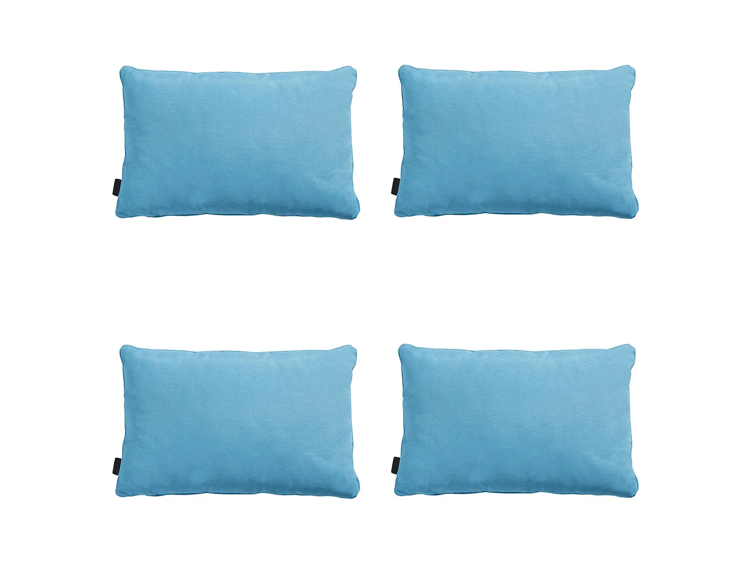 Coussin décoratif Panama aqua - Env. 40x60 cm - Lot de 4