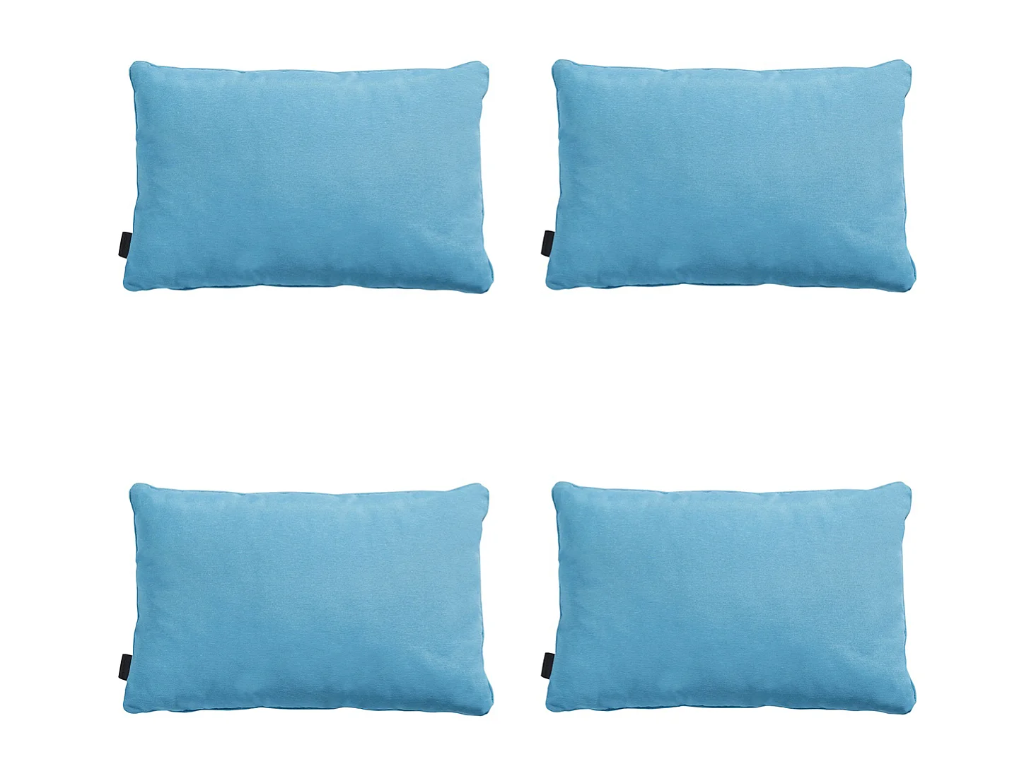 Coussin décoratif Panama aqua - Env. 40x60 cm - Lot de 4