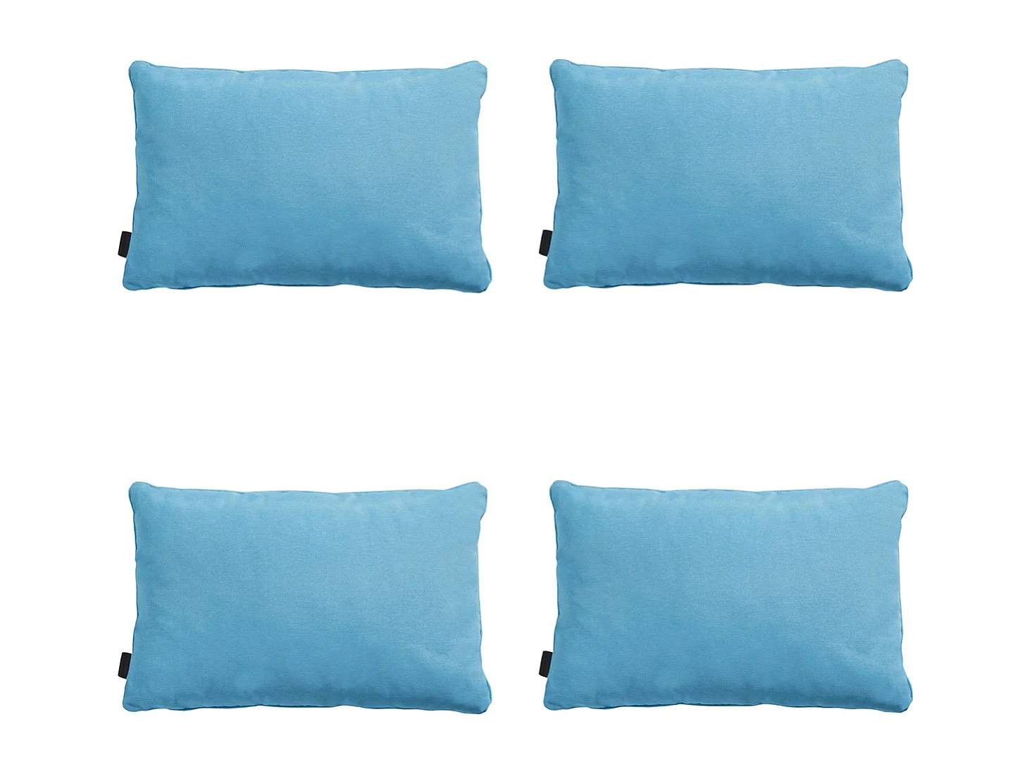 Coussin décoratif Panama aqua - Env. 40x60 cm - Lot de 4