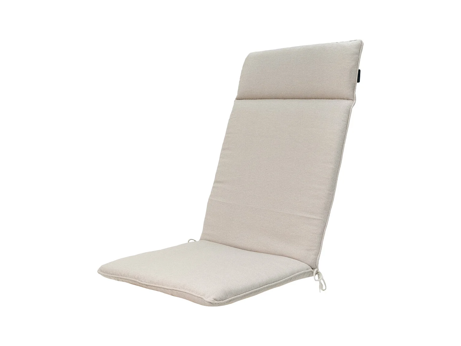 Coussin de chaise de jardin dossier haut Naples taupe - Environ 120 x 50 cm - Lot de 4