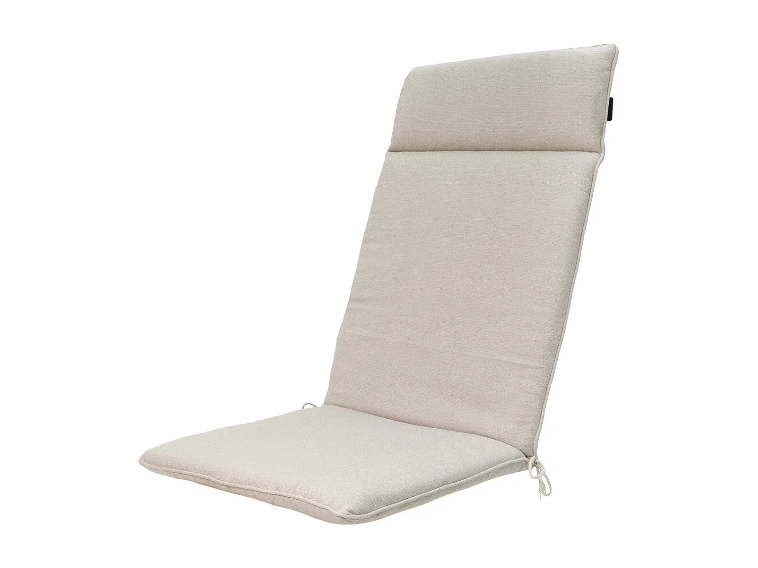 Coussin de chaise de jardin dossier haut Naples taupe - Environ 120 x 50 cm - Lot de 4