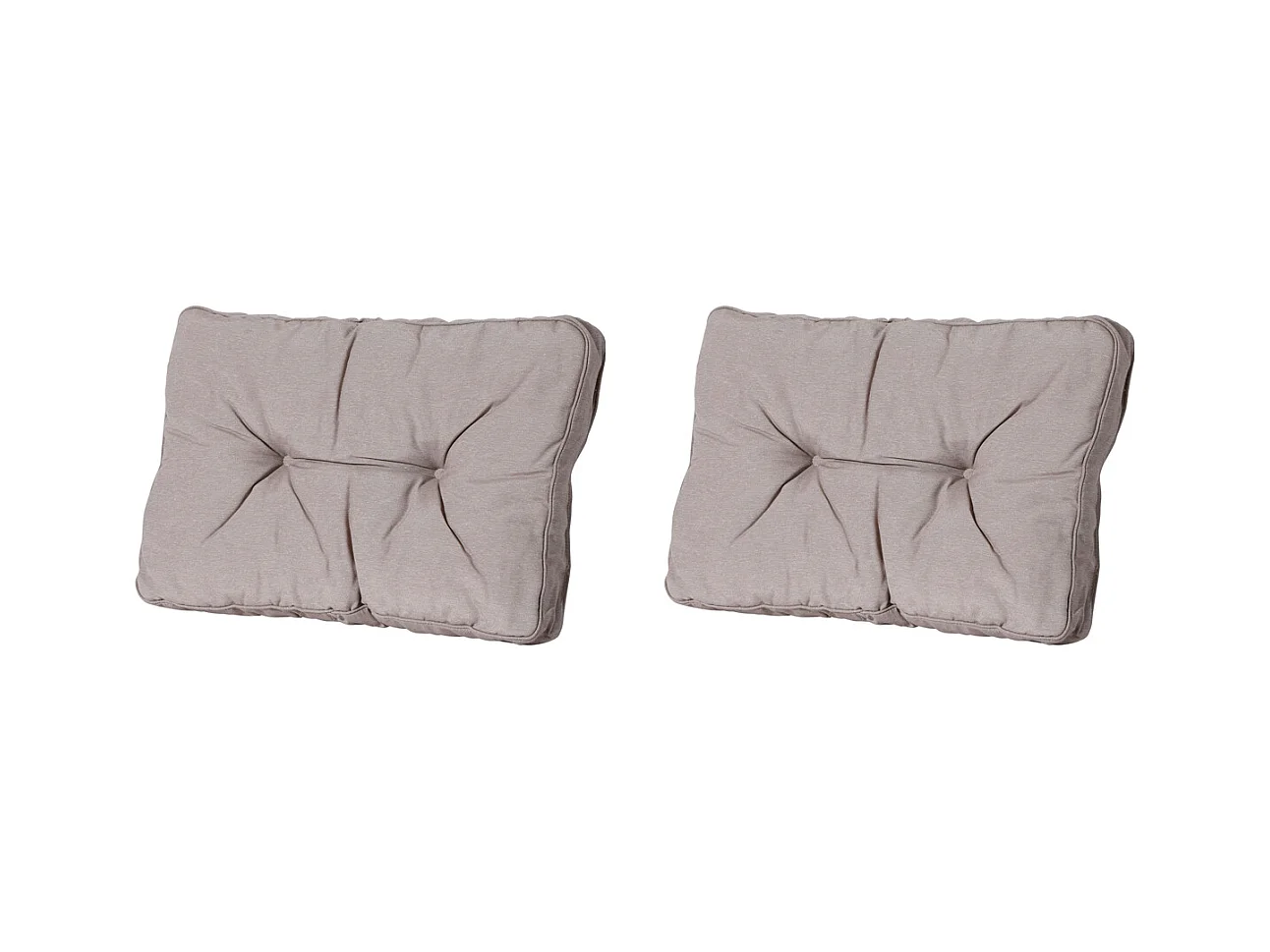 Coussin d'assise Florance Panama taupe - Env. 43x60 cm - Lot de 2