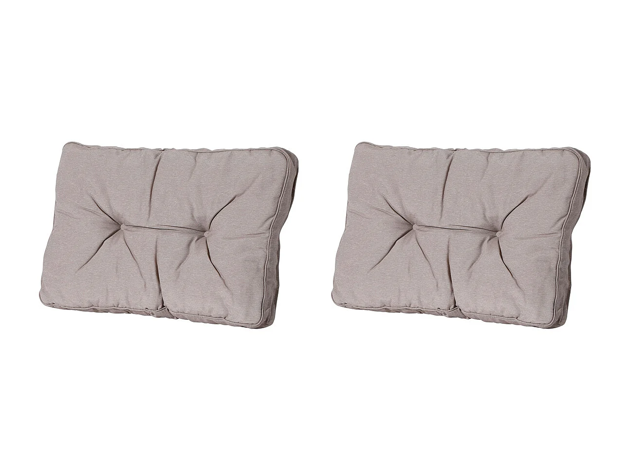 Coussin d'assise Florance Panama taupe - Env. 43x60 cm - Lot de 2