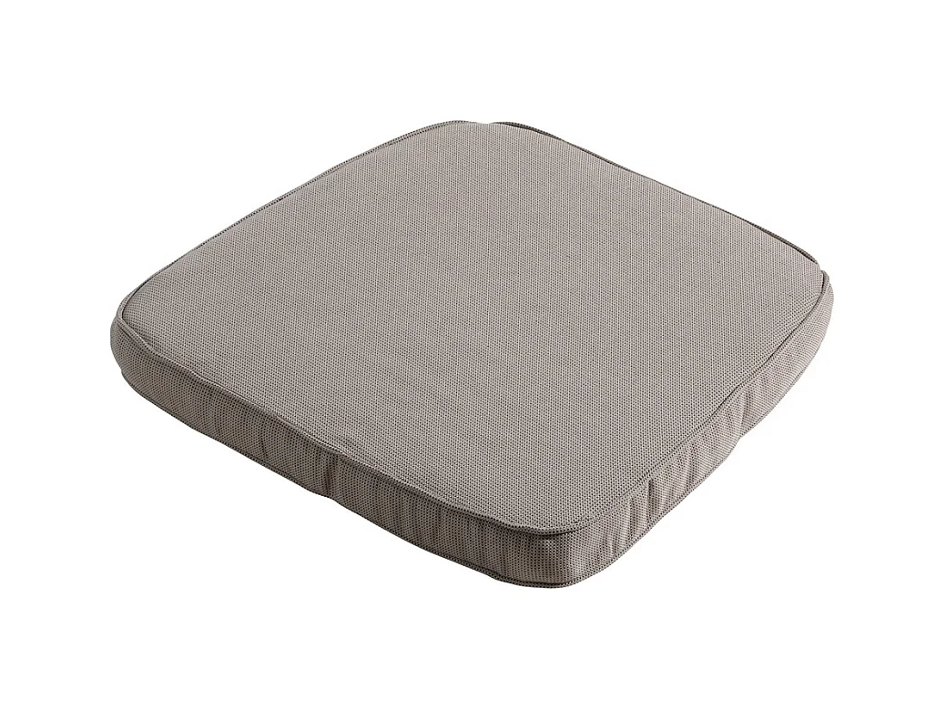 Coussin d'assise en osier côtelé - Environ 48 x 48 cm - Lot de 4