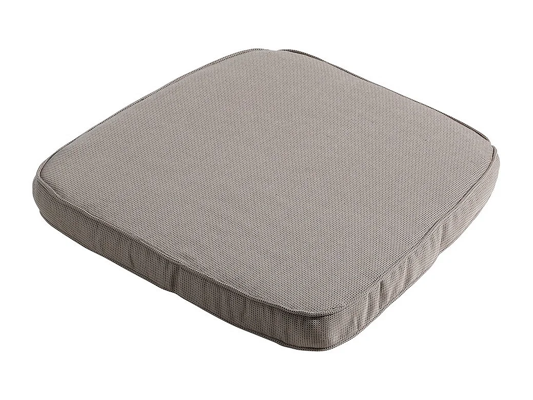 Coussin d'assise en osier côtelé - Environ 48 x 48 cm - Lot de 4