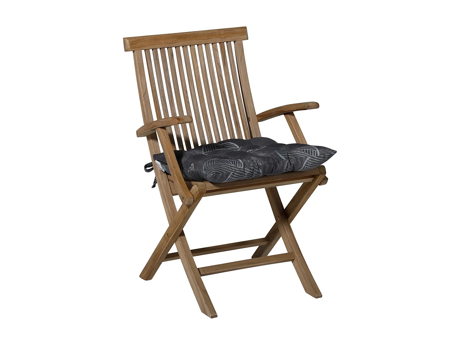 Coussin d'assise Tuscany Circle gris - Env. 46 x 46 cm - Lot de 4