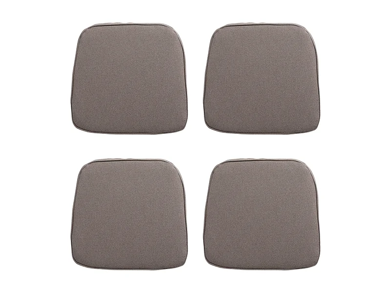 Coussin d'assise Wicker Manchester taupe - Env. 48x48 cm - Lot de 4