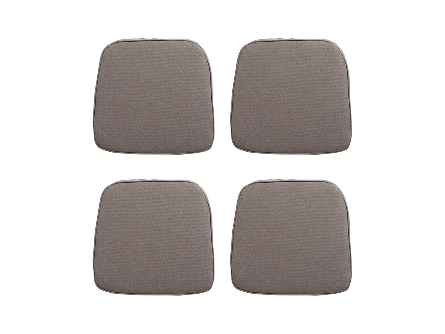 Coussin d'assise Wicker Manchester taupe - Env. 48x48 cm - Lot de 4