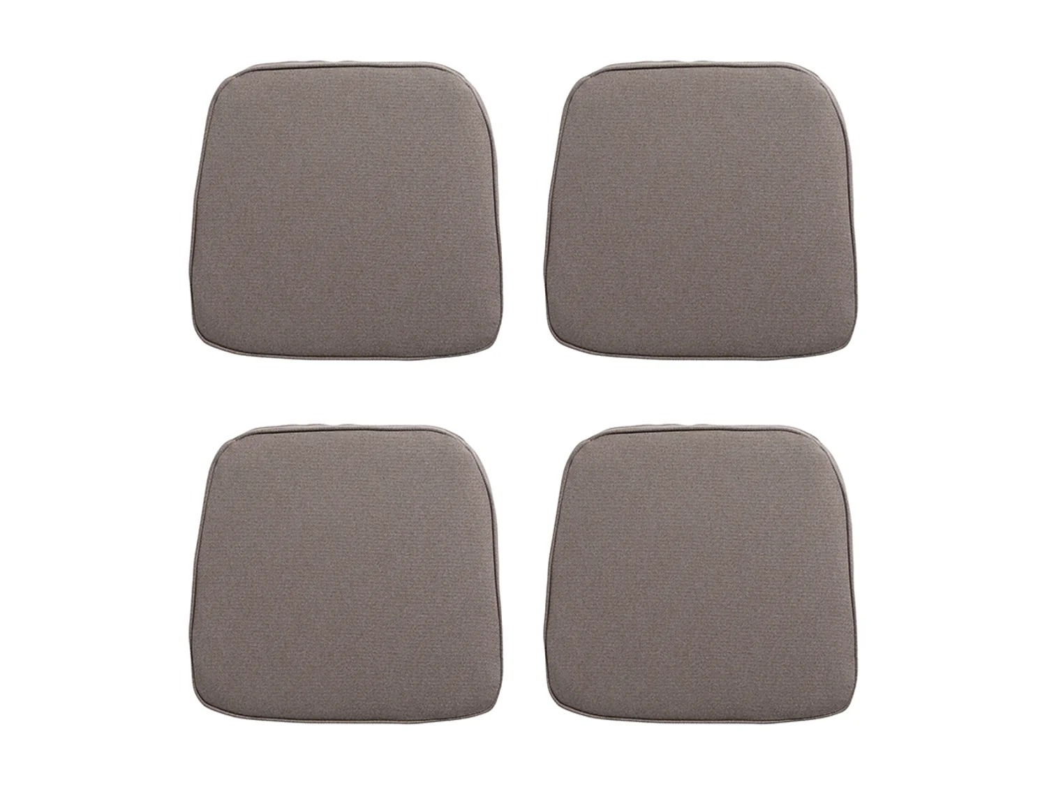 Coussin d'assise Wicker Manchester taupe - Env. 48x48 cm - Lot de 4