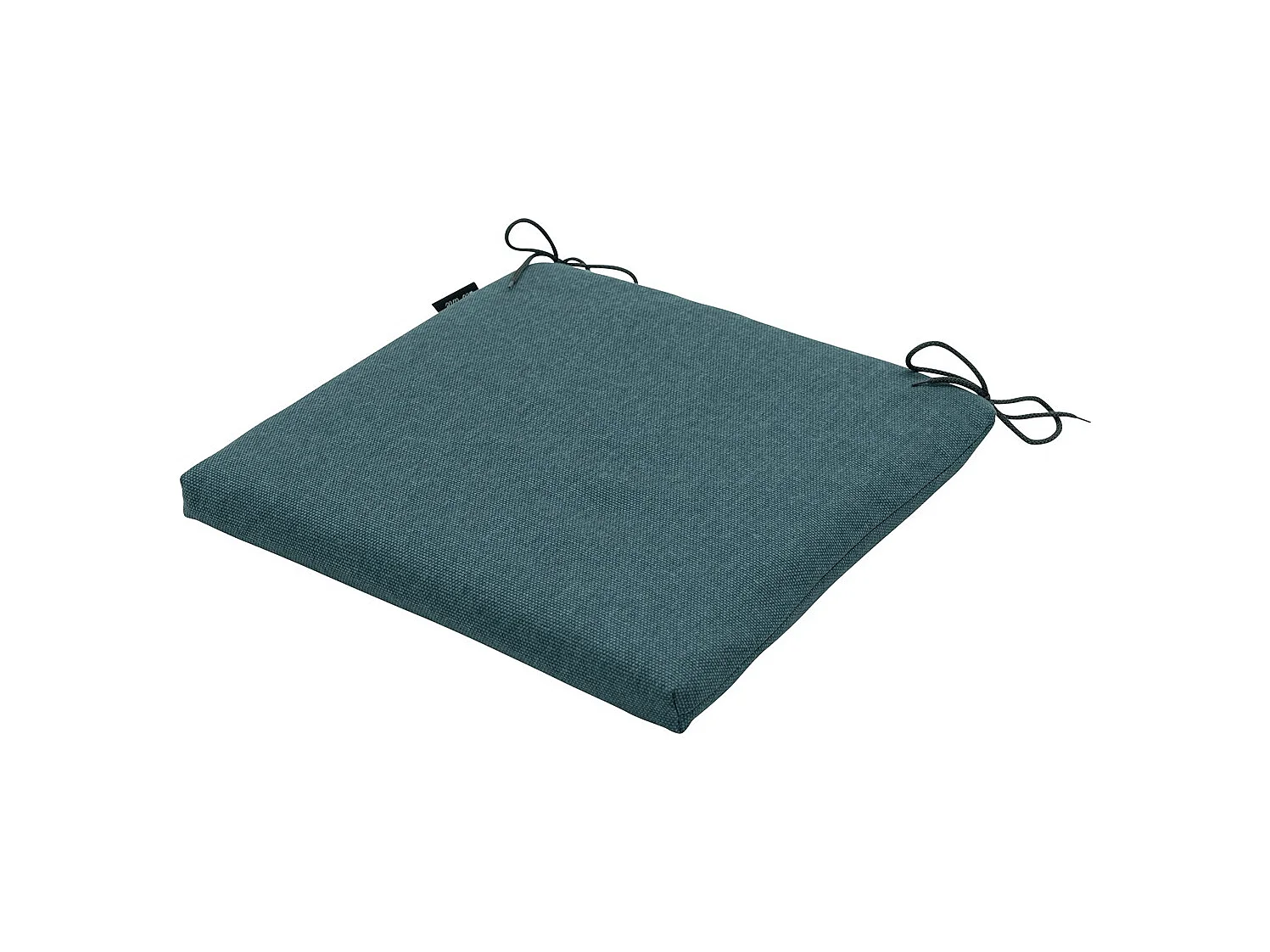 Coussin d'assise en toile bleu mer éco+ - Environ 40 x 40 cm - Lot de 4