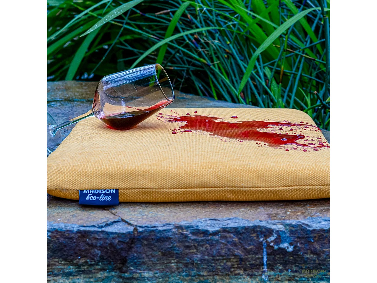 Coussin d'assise en toile bleu mer éco+ - Environ 40 x 40 cm - Lot de 4