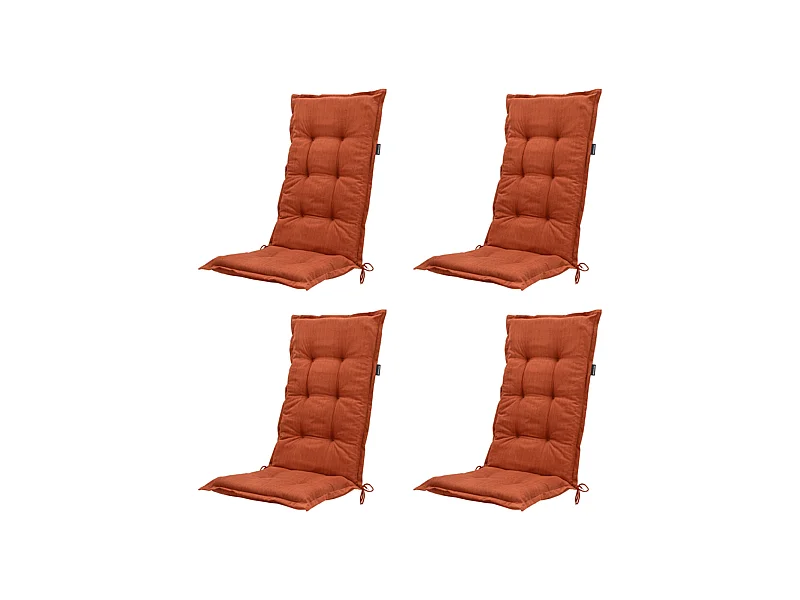 Gartenstuhlauflage Low Back Basic terra - Ca. 105x50 cm - 4er Set