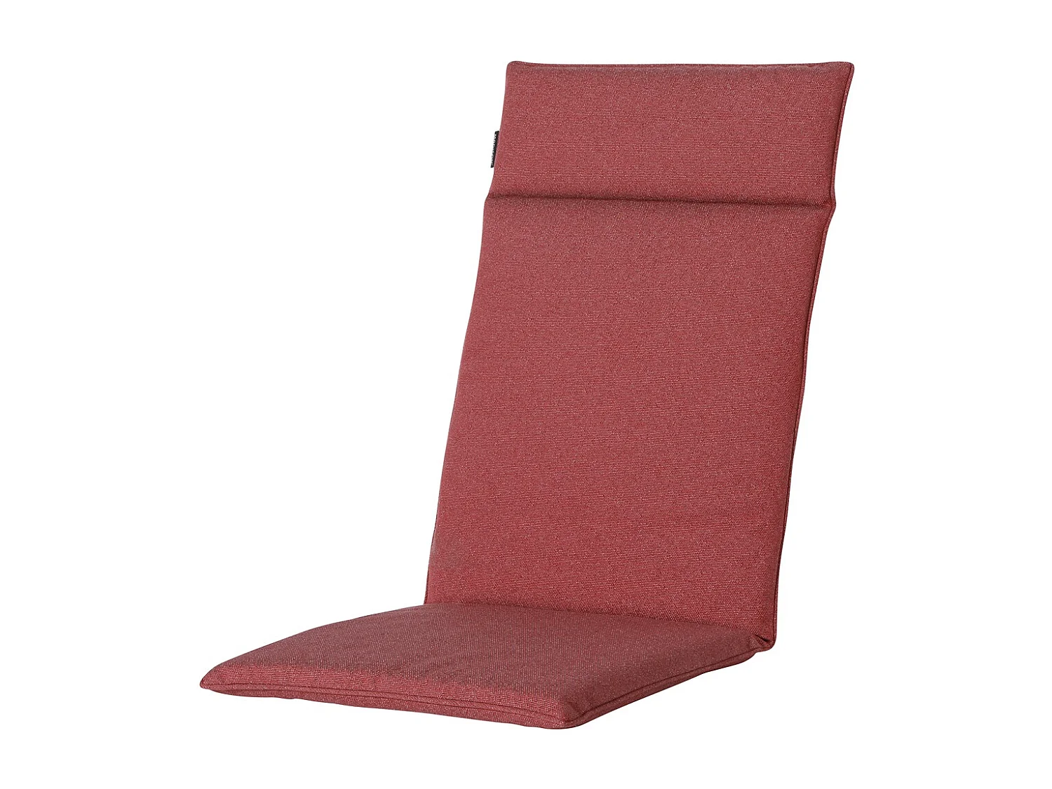Coussin de chaise de jardin à dossier haut Manchester rouge - Environ 120 x 50 cm - Lot de 4