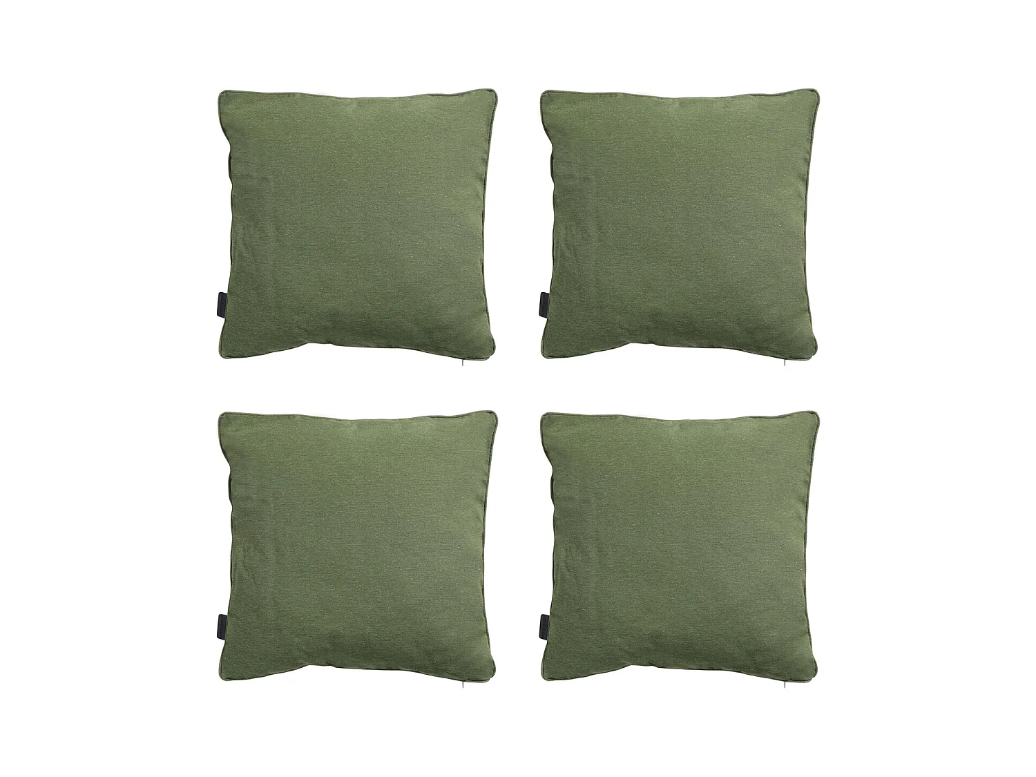 Coussin décoratif Panama vert - Env. 45x45 cm - Lot de 4