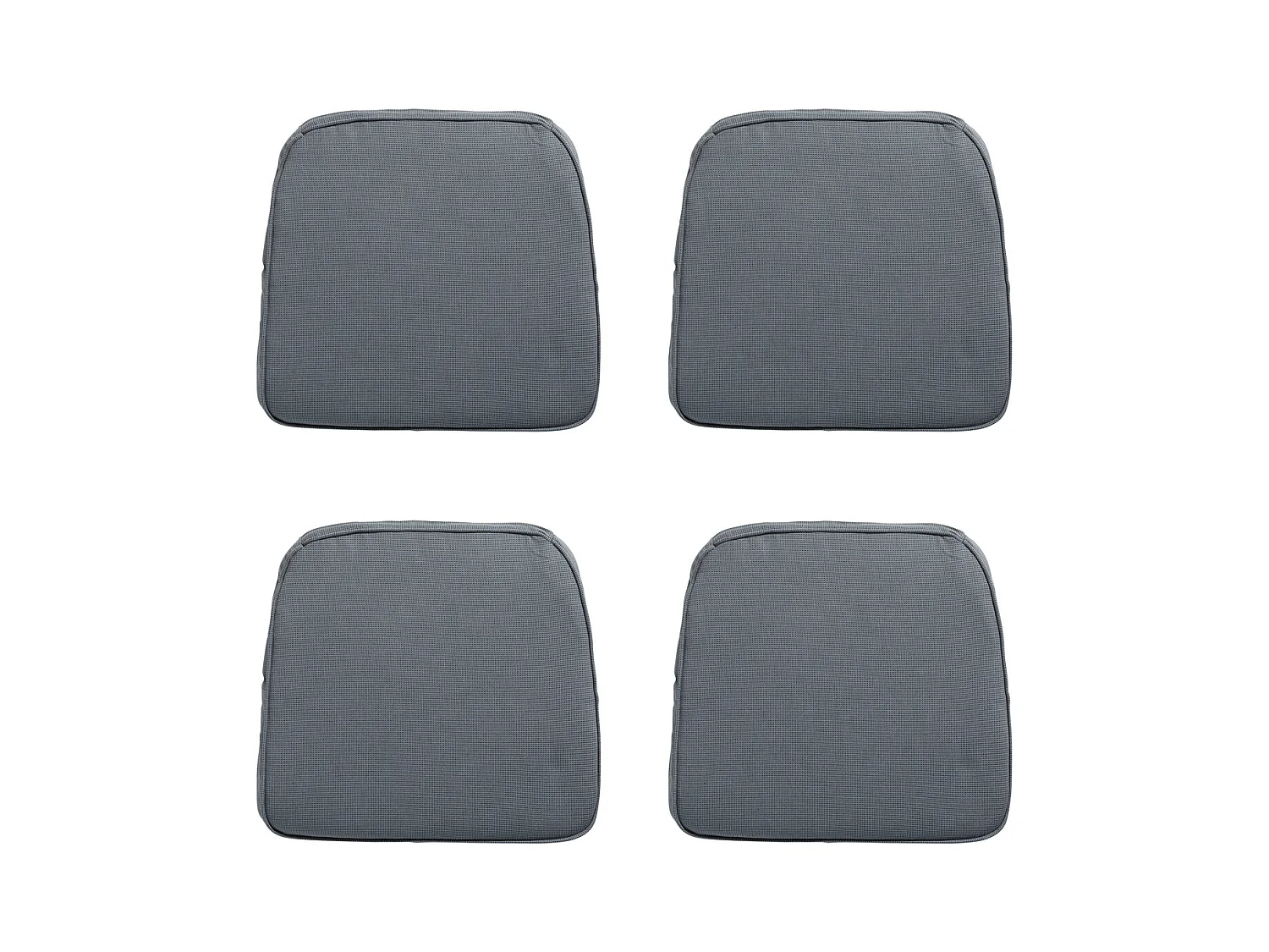 Coussin d'assise Wicker Rib gris - Environ 48 x 48 cm - Lot de 4