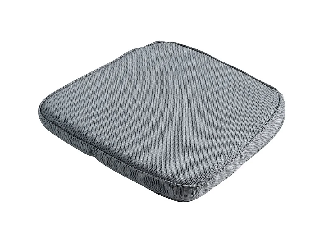 Coussin d'assise Wicker Rib gris - Environ 48 x 48 cm - Lot de 4