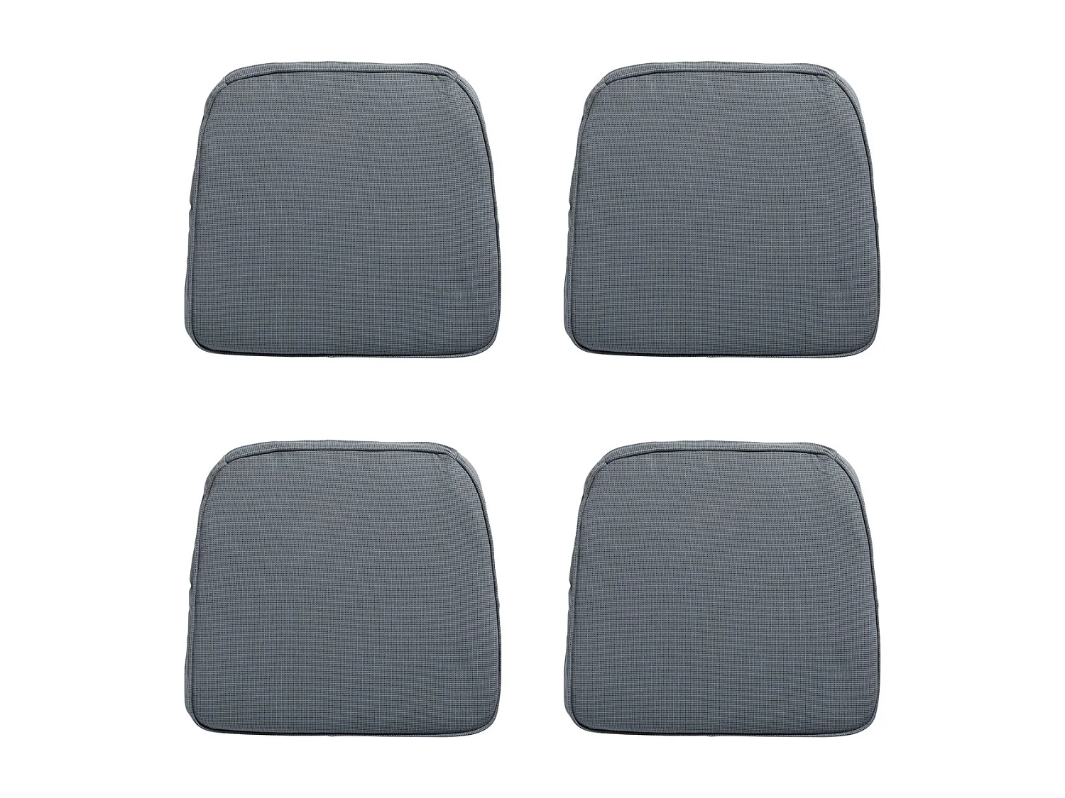 Coussin d'assise Wicker Rib gris - Environ 48 x 48 cm - Lot de 4