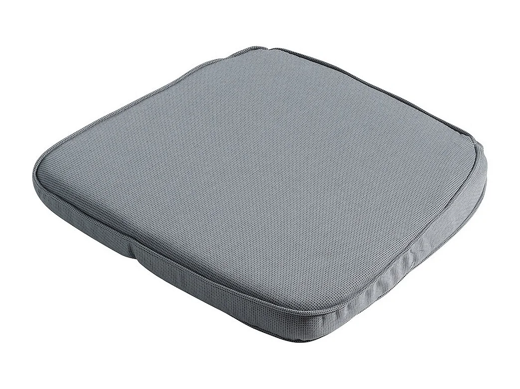 Coussin d'assise Wicker Rib gris - Environ 48 x 48 cm - Lot de 4