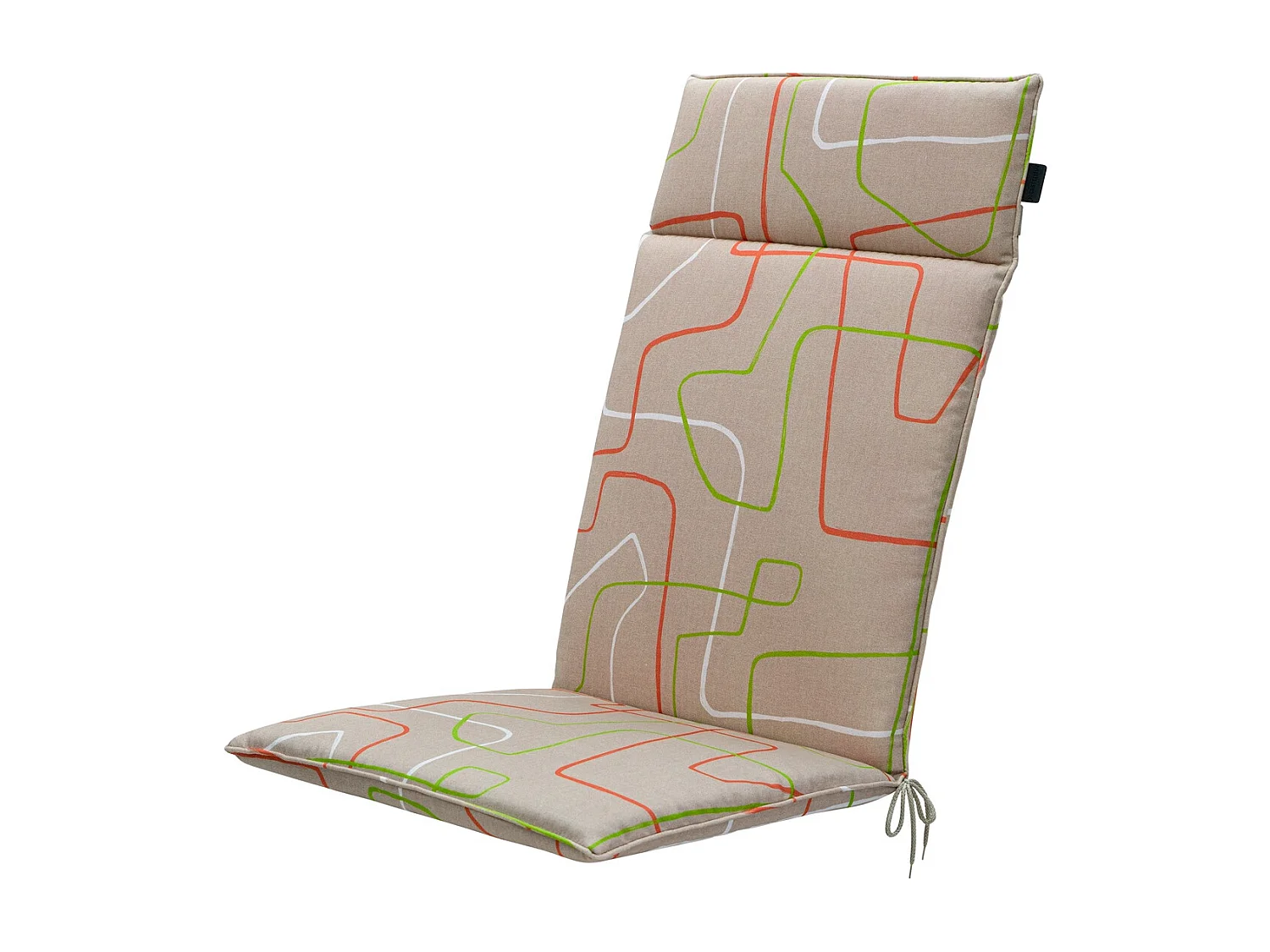 Coussin de chaise de jardin à dossier haut Joah Terra - Environ 120 x 50 cm - Lot de 4