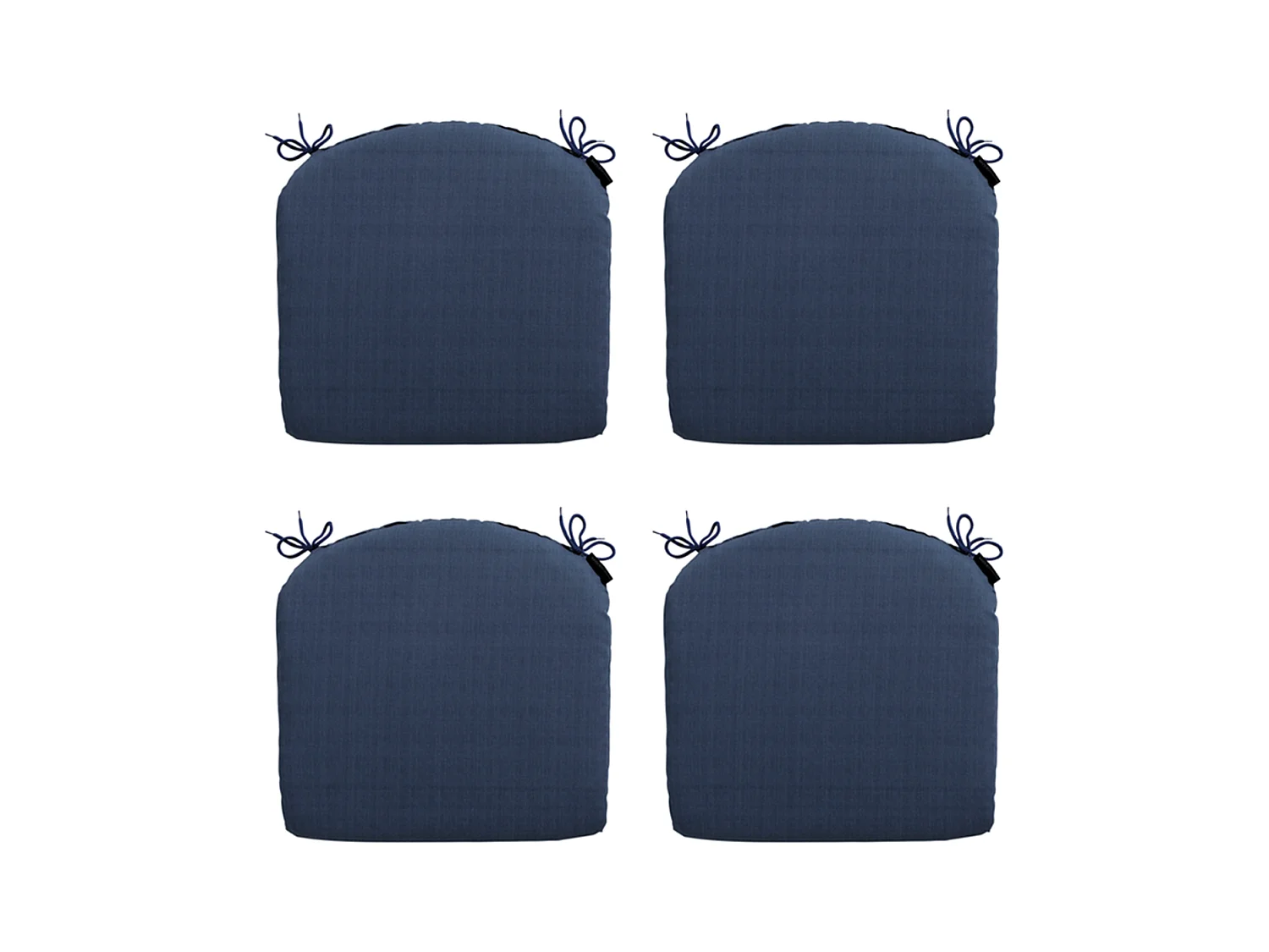 Coussin d'assise Basic cobalt - Environ 46x48 cm - Lot de 4