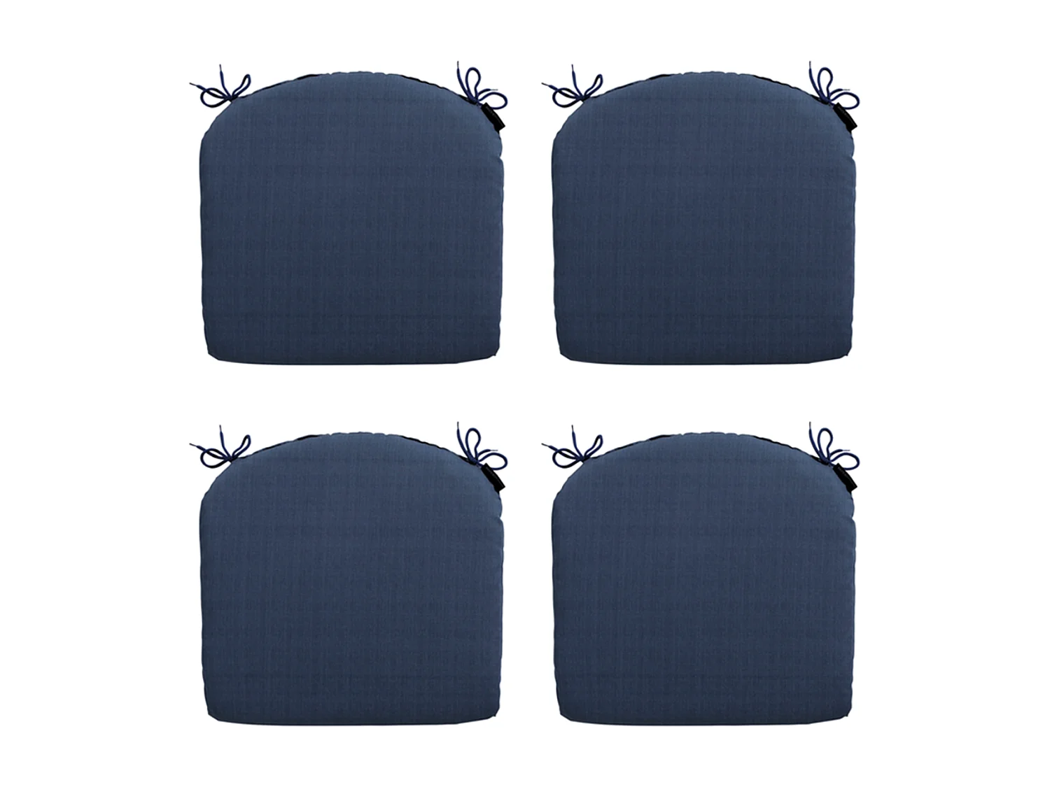 Coussin d'assise Basic cobalt - Environ 46x48 cm - Lot de 4