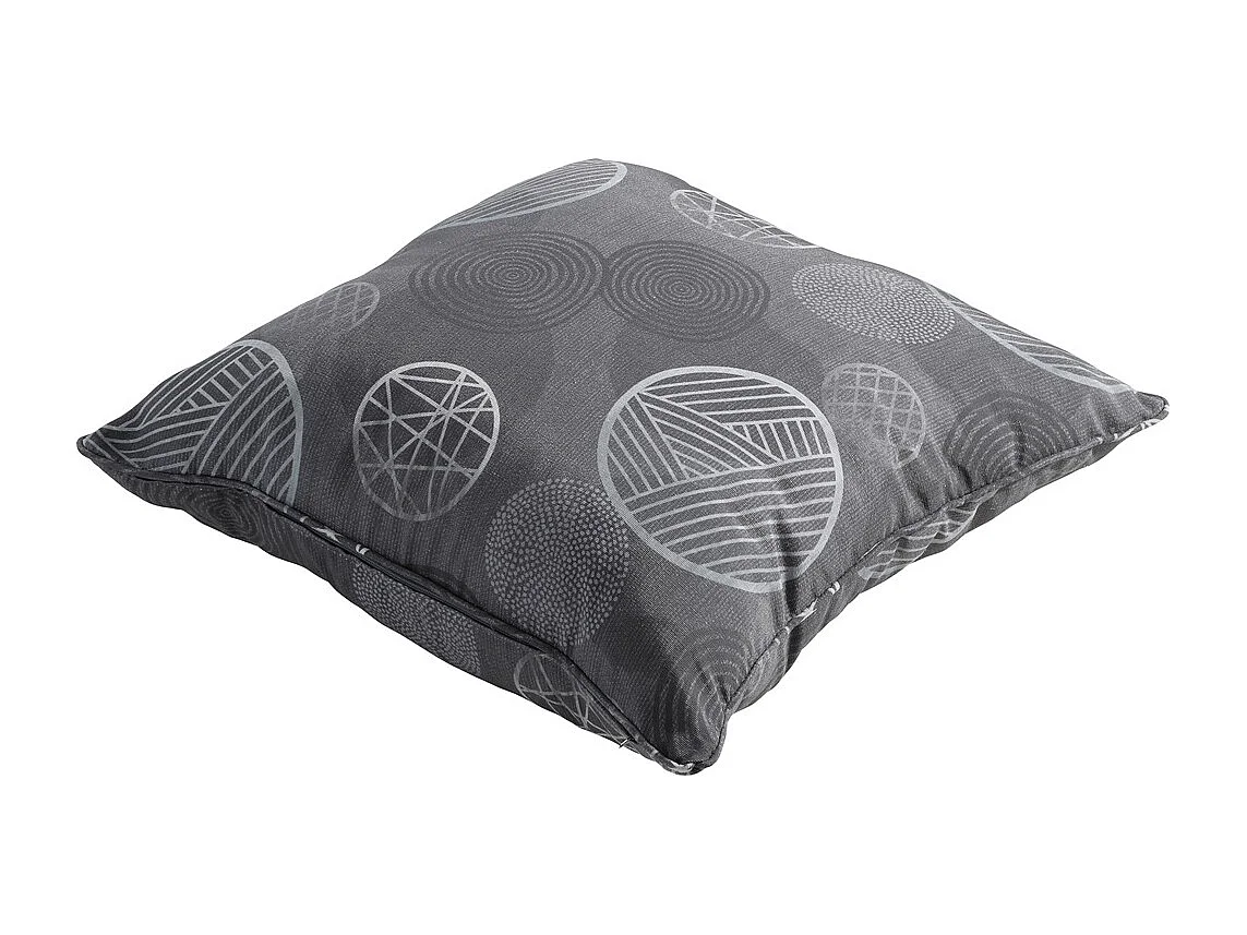 Coussin décoratif Cercle gris - Env. 50x50 cm - Lot de 4