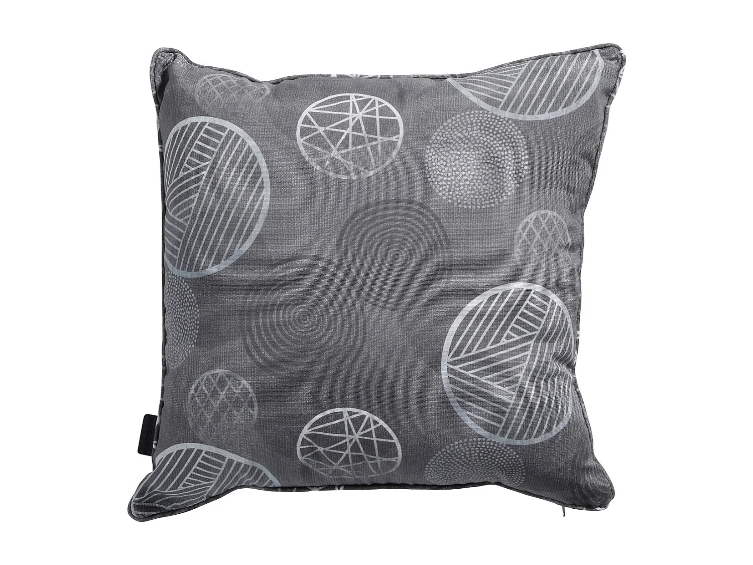 Coussin décoratif Cercle gris - Env. 50x50 cm - Lot de 4