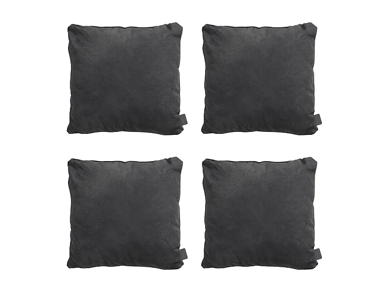 Coussin décoratif Panama noir - Env. 45x45 cm - Lot de 4