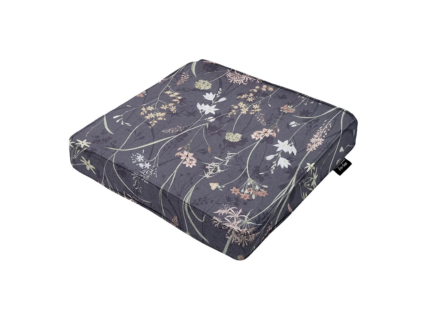 Coussin d'assise Donna gris toile éco+ - Environ 40 x 40 cm - Lot de 4