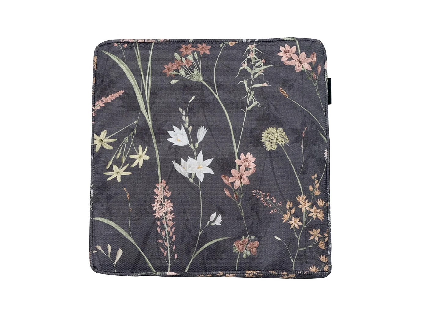 Coussin d'assise Donna gris toile éco+ - Environ 40 x 40 cm - Lot de 4