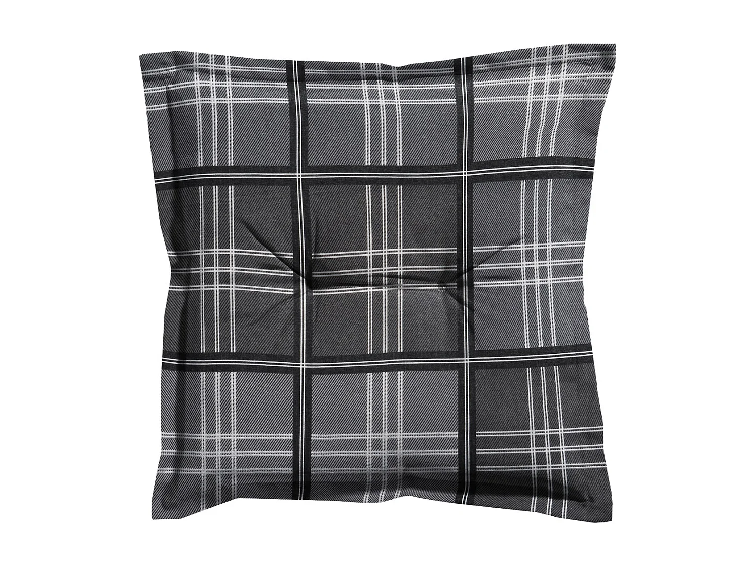 Coussin d'assise Patchy gris - Environ 50x50 cm - Lot de 4