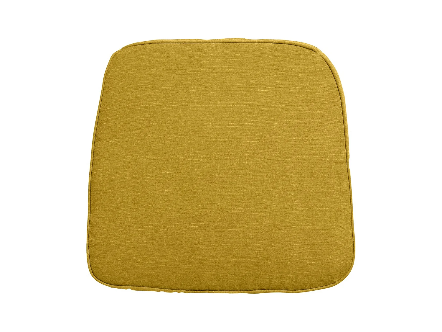 Coussin d'assise en osier Panama moutarde - Environ 48 x 48 cm - Lot de 4