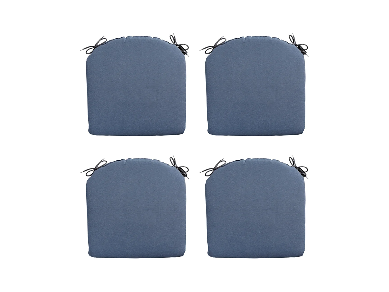 Coussin d'assise Panama bleu saphir - Env. 46x48 cm - Lot de 4