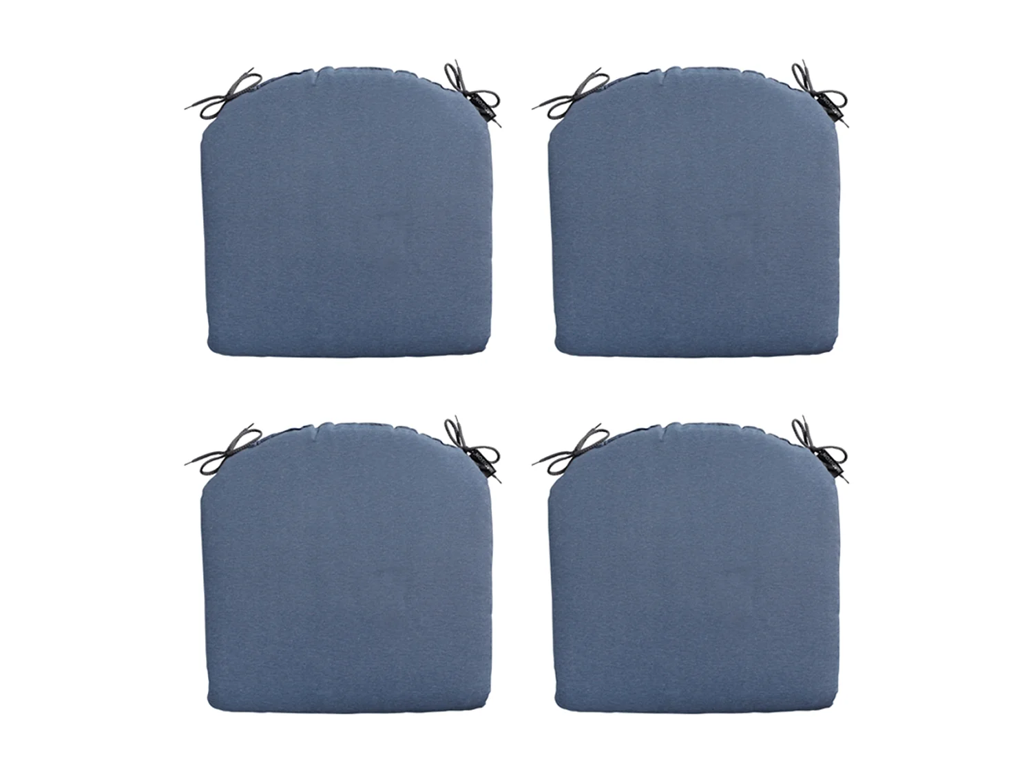 Coussin d'assise Panama bleu saphir - Env. 46x48 cm - Lot de 4