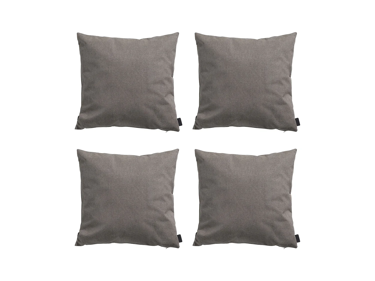 Coussin décoratif Oxford taupe - Env. 45x45 cm - Lot de 4