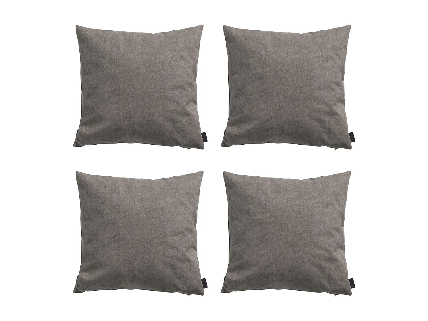 Coussin décoratif Oxford taupe - Env. 45x45 cm - Lot de 4