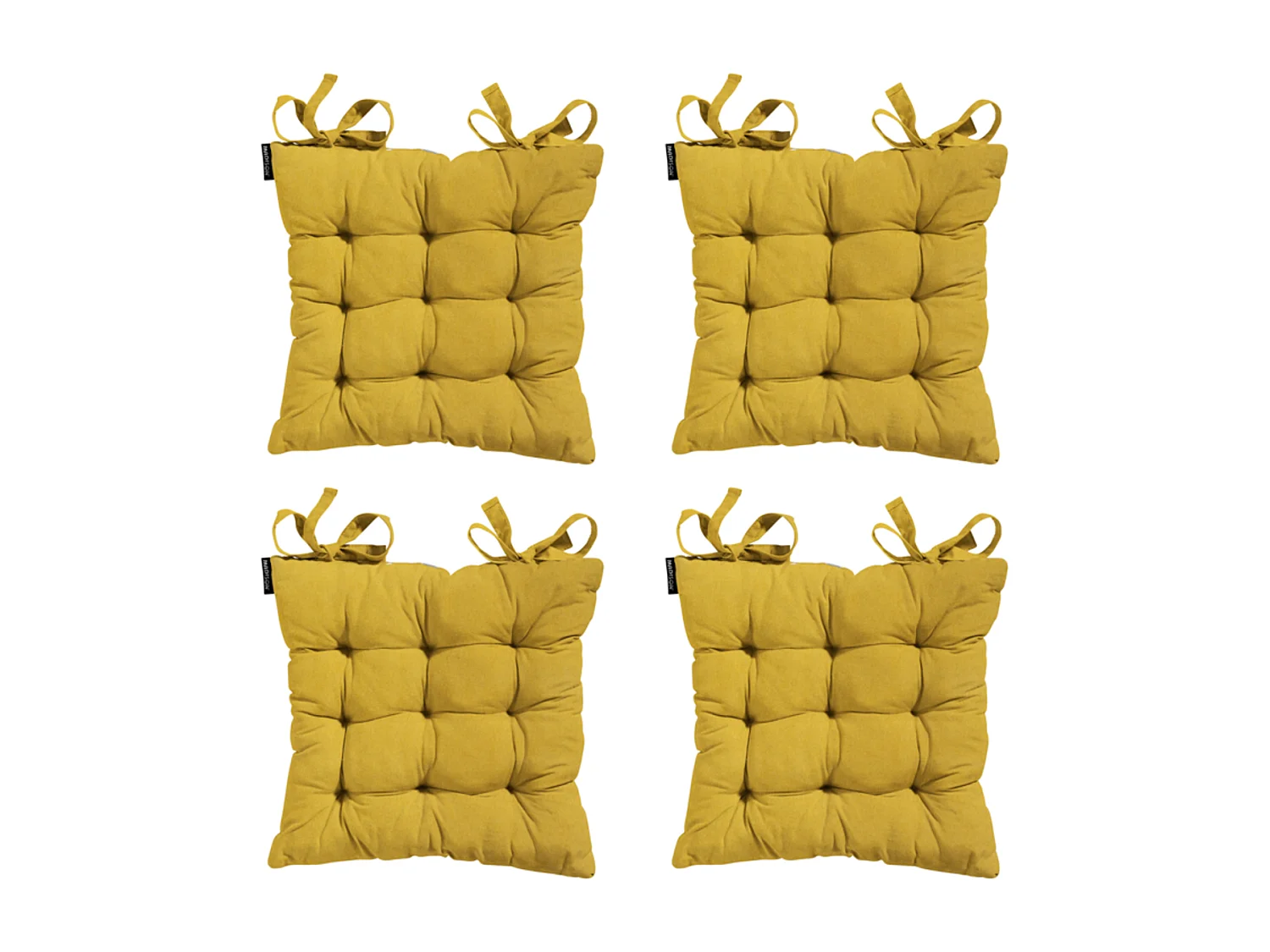 Zitkussen Panama mustard - Ca. 46x46 cm - Set van 4